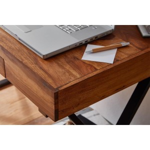 Mesa de Oficina JULIETTE de Metal Cromado y Madera