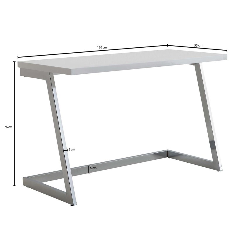 Mesa de Oficina OSAKA con Superficie de Madera color Negro y Estructura Metálica Dorada