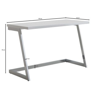 Mesa de Oficina OSAKA con Superficie de Madera color Negro y Estructura Metálica Dorada