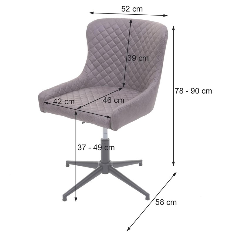 Silla de Confidente DEVAN en Tela color Gris Claro