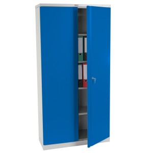 Armario archivador CARIN 2 PUERTAS 182x92x37 cm, gran capacidad y máxima robustez, color negro