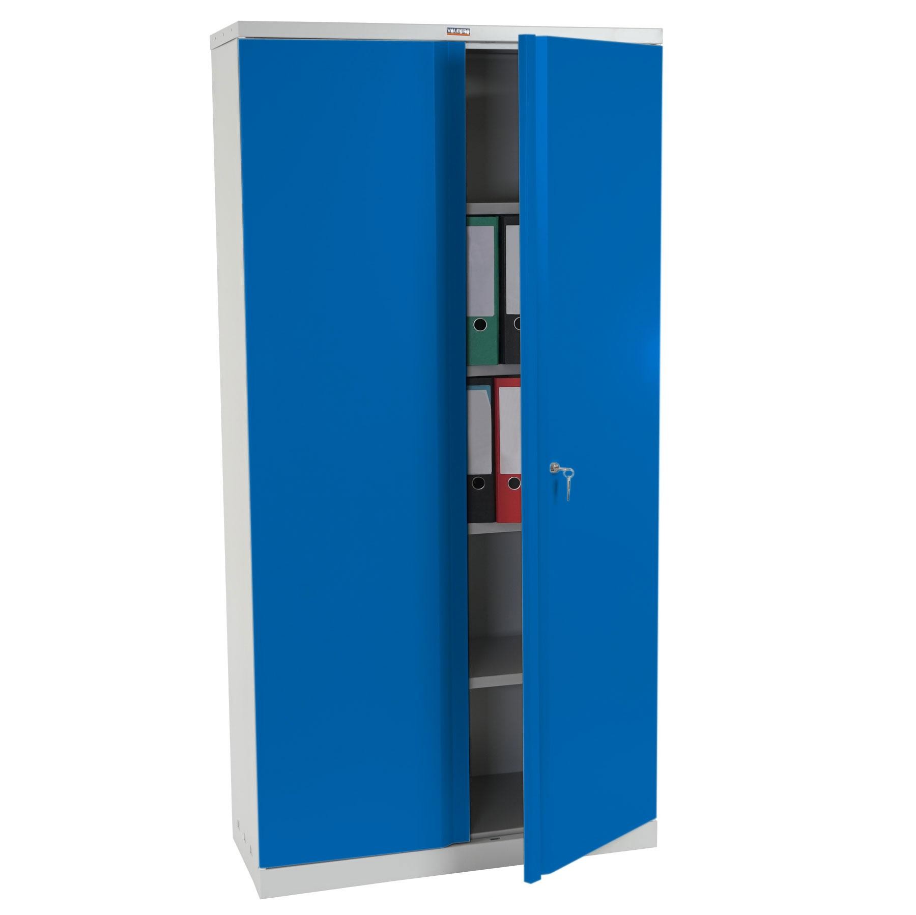 Armario Archivador CARIN 2 PUERTAS, 182x92x37cm, en Acero, Color Negro