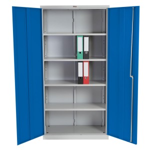 Armario archivador CARIN 2 PUERTAS 182x92x37 cm, gran capacidad y máxima robustez, color negro