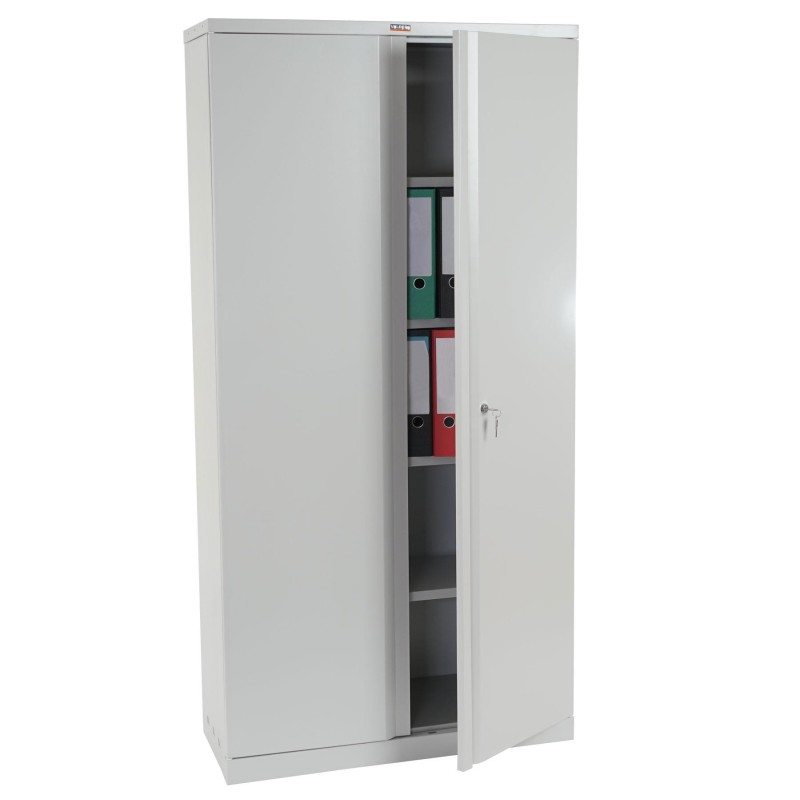 Armario archivador CARIN 2 PUERTAS 182x92x37 cm, gran capacidad y máxima robustez, color negro