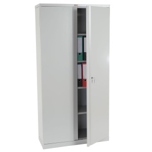 Armario archivador CARIN 2 PUERTAS 182x92x37 cm, gran capacidad y máxima robustez, color negro
