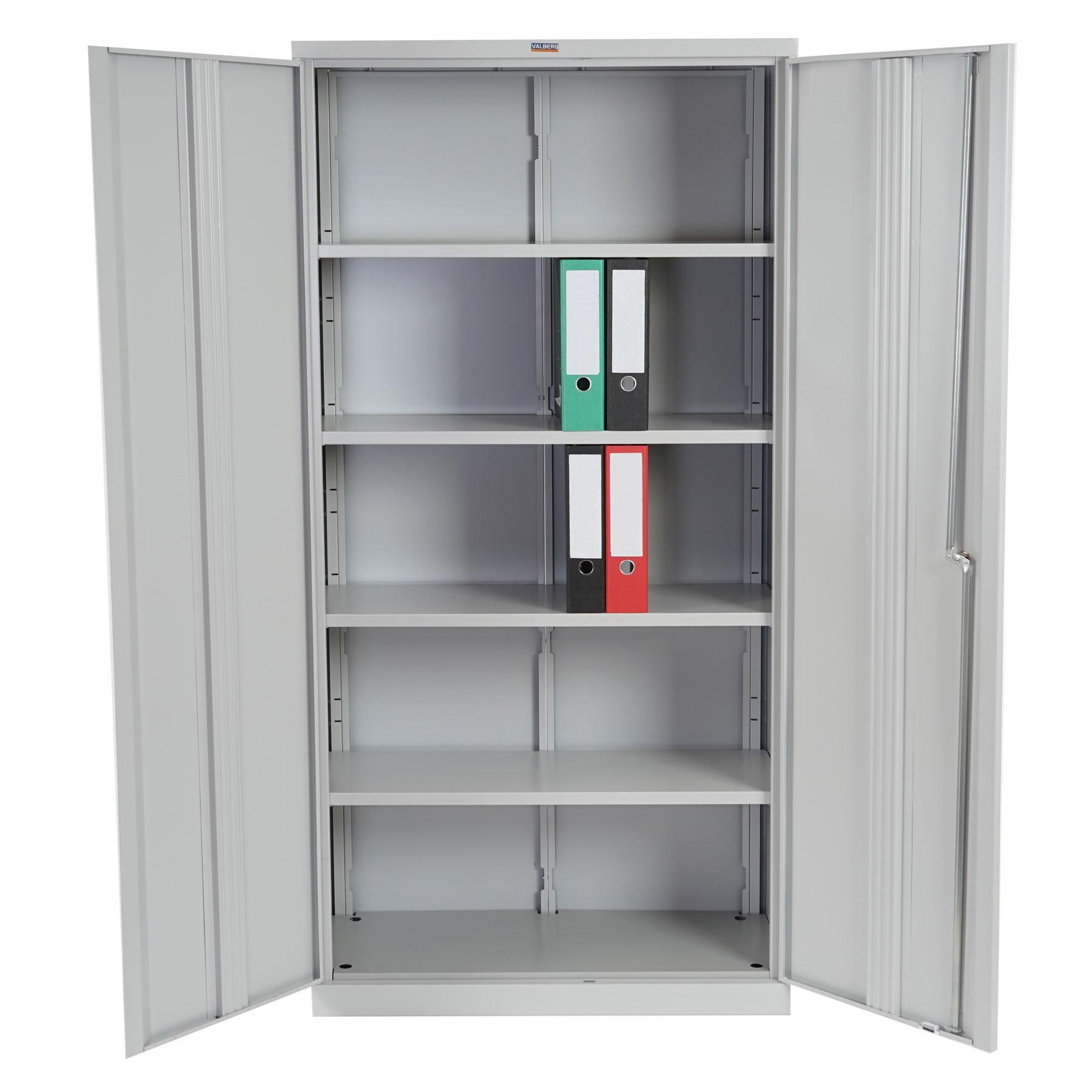 Armario Archivador CARIN 2 PUERTAS, 182x92x37cm, en Acero, Color Negro