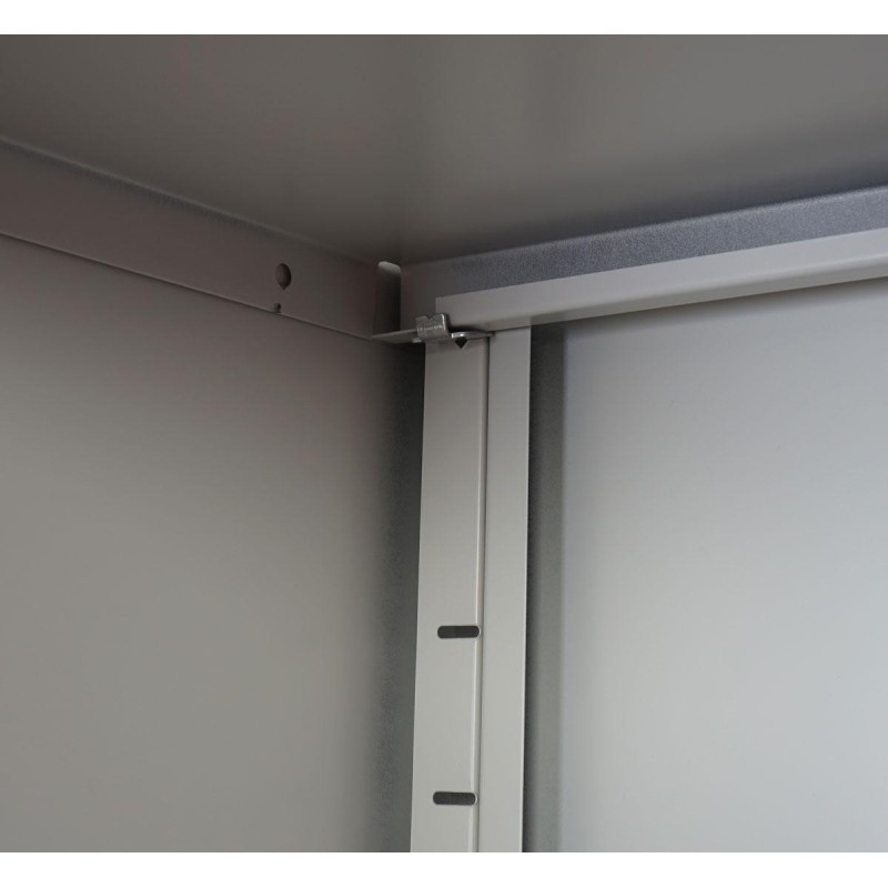Armario archivador CARIN 2 PUERTAS 182x92x37 cm, gran capacidad y máxima robustez, color negro