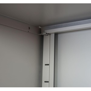 Armario archivador CARIN 2 PUERTAS 182x92x37 cm, gran capacidad y máxima robustez, color negro