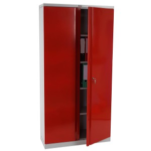 Armario archivador CARIN 2 PUERTAS 182x92x37 cm, gran capacidad y máxima robustez, color negro