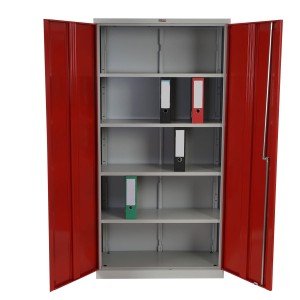 Armario archivador CARIN 2 PUERTAS 182x92x37 cm, gran capacidad y máxima robustez, color negro