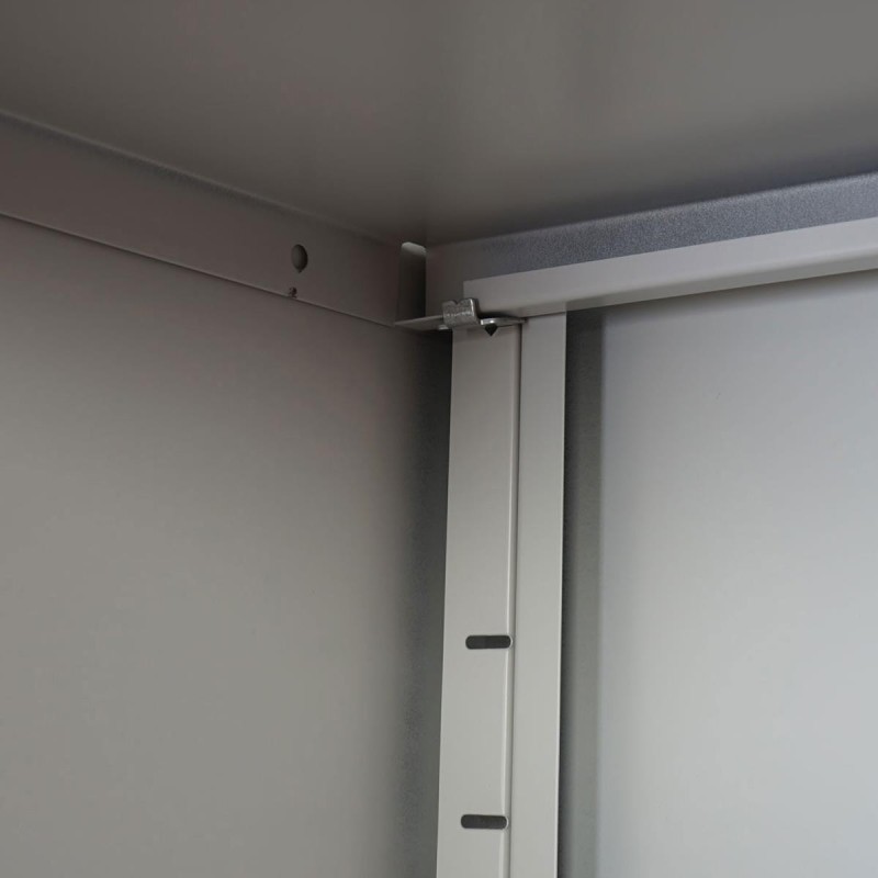 Armario archivador CARIN 2 PUERTAS 182x92x37 cm, gran capacidad y máxima robustez, color negro