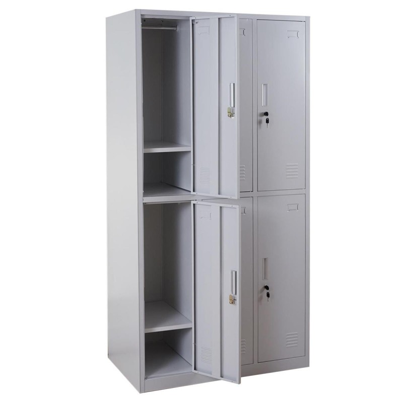 Taquilla Metálica COOPER, 6 Puertas con Cerradura, Color Azul