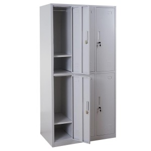 Taquilla Metálica COOPER, 6 Puertas con Cerradura, Color Azul