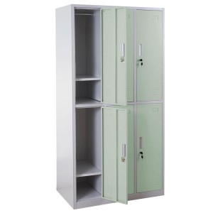 Taquilla Metálica COOPER, 6 Puertas con Cerradura, Color Azul