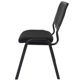 Silla de confidente NAPOLI, estructura metálica, color negro y patas negras 2