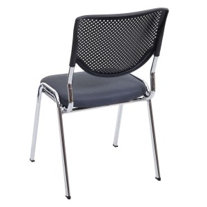 Silla de confidente NAPOLI, estructura metálica, color negro y patas negras