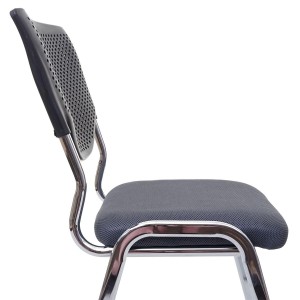 Silla de confidente NAPOLI, estructura metálica, color negro y patas negras