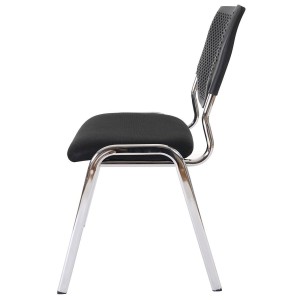 Silla de confidente NAPOLI, estructura metálica, color negro y patas negras
