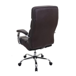 Sillón de oficina JUSTIN, máxima resistencia hasta 220 kg, en piel negro
