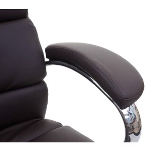 Sillón de oficina JUSTIN, máxima resistencia hasta 220 kg, en piel negro