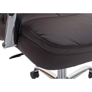 Sillón de oficina JUSTIN, máxima resistencia hasta 220 kg, en piel negro