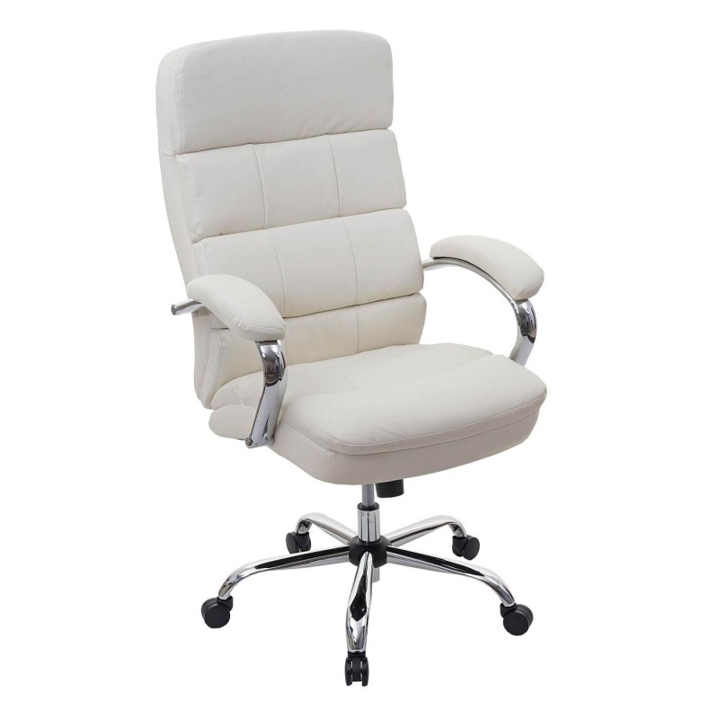 Sillón de oficina JUSTIN, máxima resistencia hasta 220 kg, en piel negro