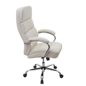Sillón de oficina JUSTIN, máxima resistencia hasta 220 kg, en piel negro