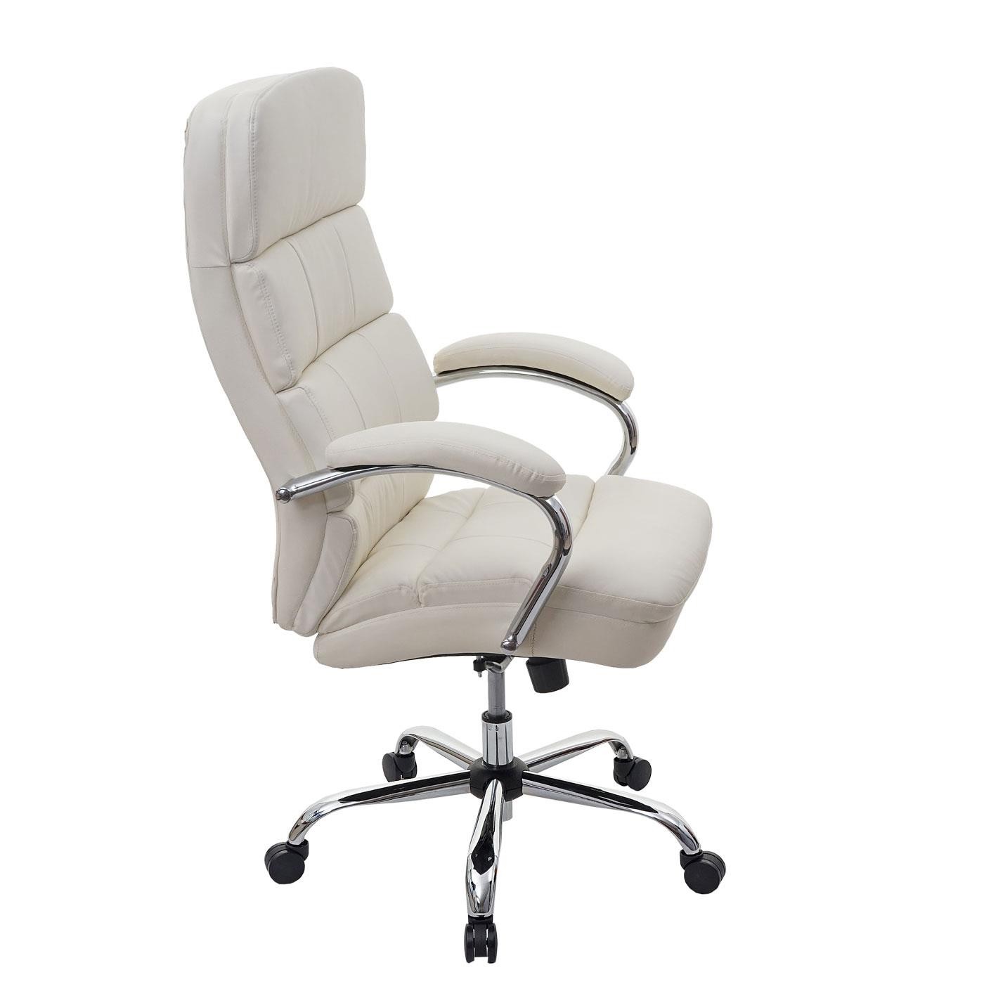 Sillón de Oficina JUSTIN, Elegante Diseño, Gran Acolchado, Resistente Hasta 220kg, en Piel Negro