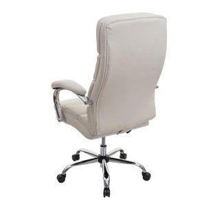 Sillón de oficina JUSTIN, máxima resistencia hasta 220 kg, en piel negro