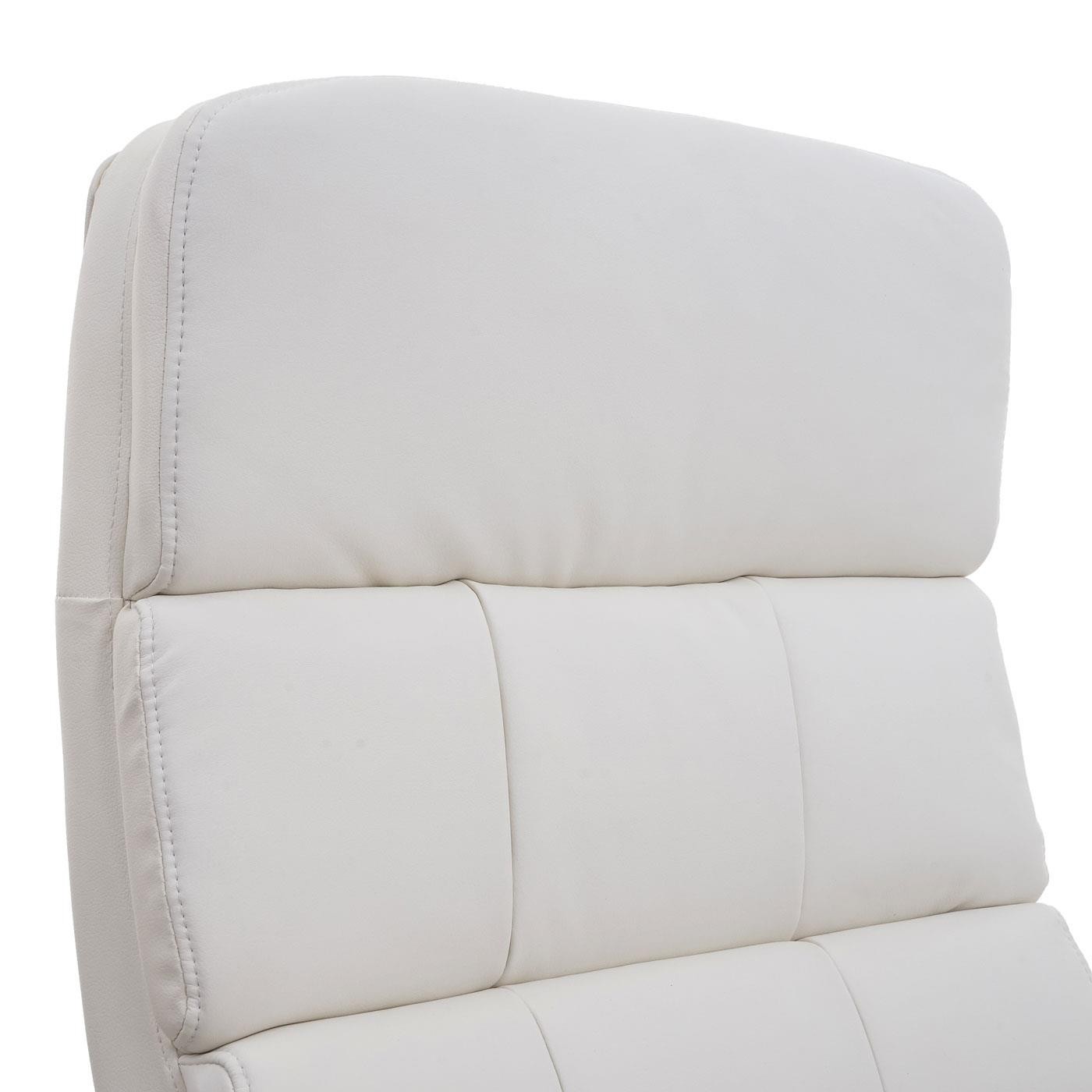 Sillón de Oficina JUSTIN, Elegante Diseño, Gran Acolchado, Resistente Hasta 220kg, en Piel Negro