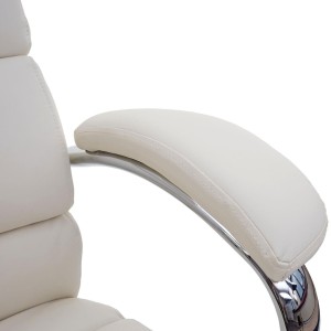 Sillón de oficina JUSTIN, máxima resistencia hasta 220 kg, en piel negro