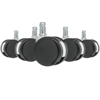 Lote 5 Ruedas ROLLER 4, 11x50mm, Aptas para Suelos Duros