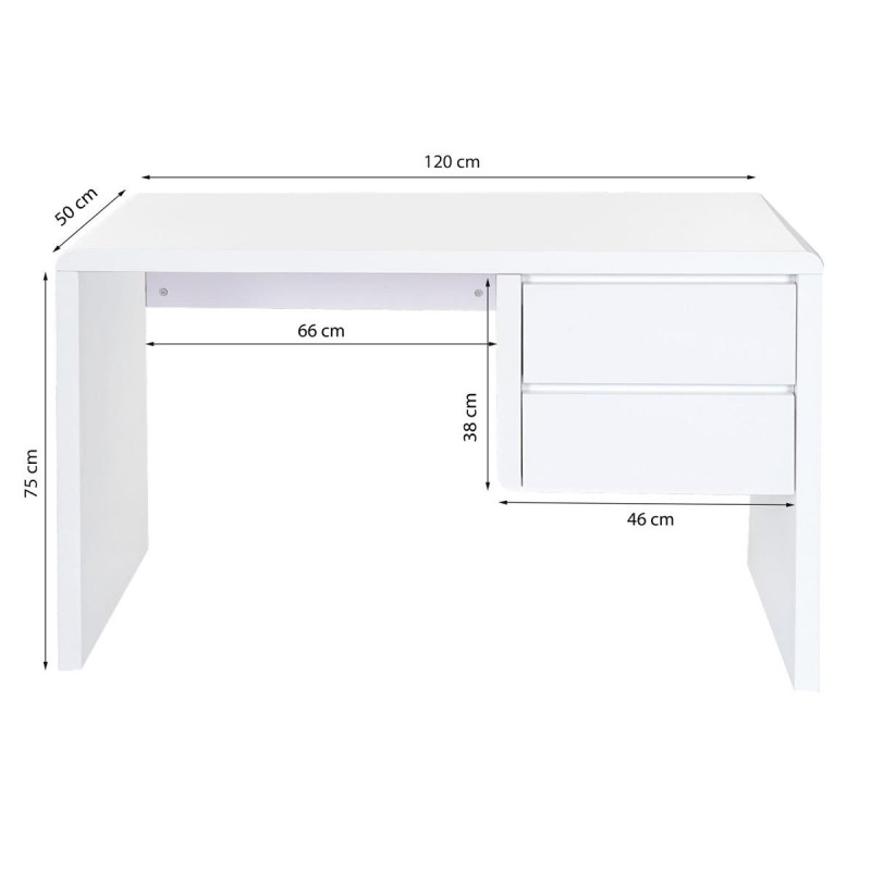 Mesa para Ordenador NELSY en Madera color Blanco