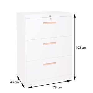 Archivador DEVIS, 3 cajones, color Blanco
