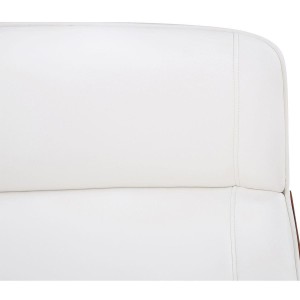 Silla de Oficina VAREN en Madera Nogal y Piel color Negro