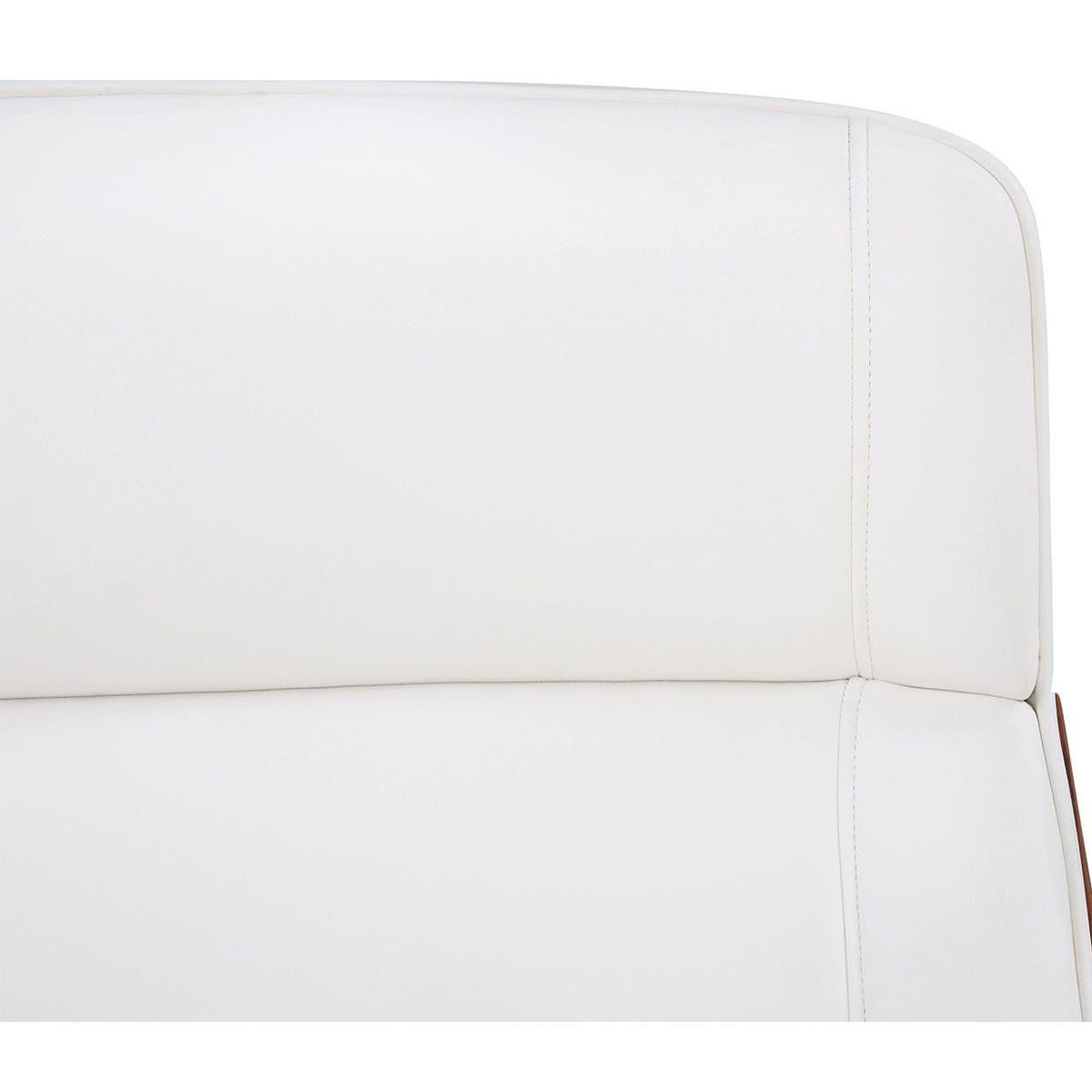 Silla de Oficina VAREN, Diseño Moderno y Elegante, en Madera Nogal y Piel color Negro