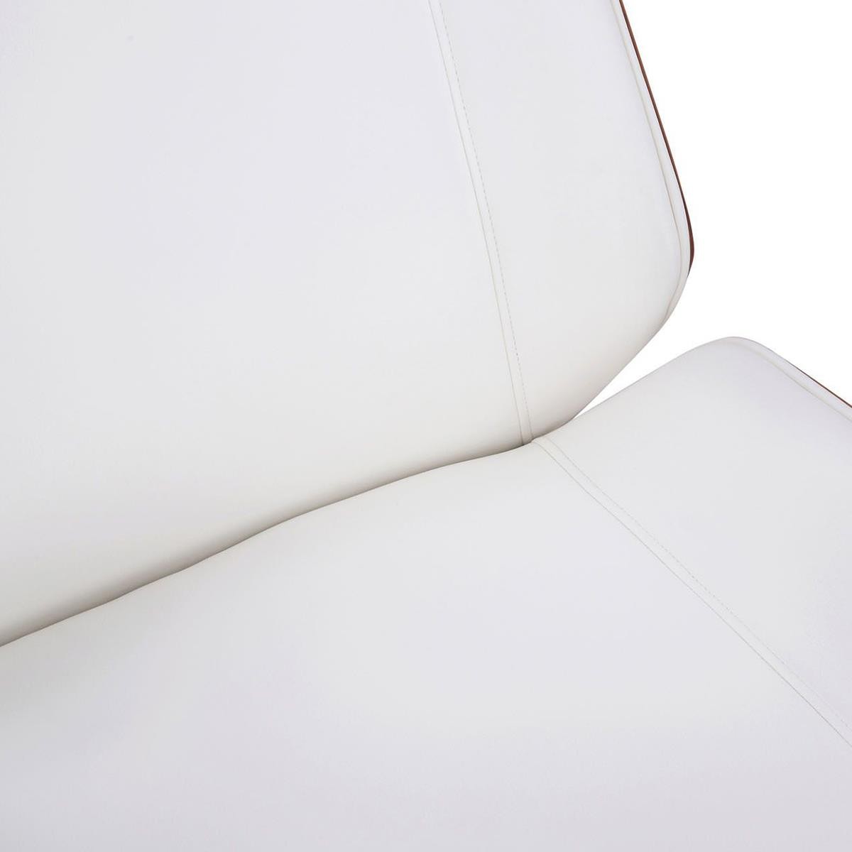 Silla de Oficina VAREN, Diseño Moderno y Elegante, en Madera Nogal y Piel color Negro