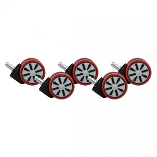 Lote de 5 Ruedas FLASH, 11x60mm, color Negro y Rojo