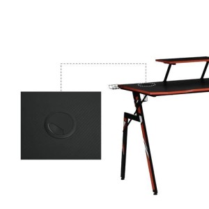 Mesa Gaming IMOLA, en metal y madera color Negro