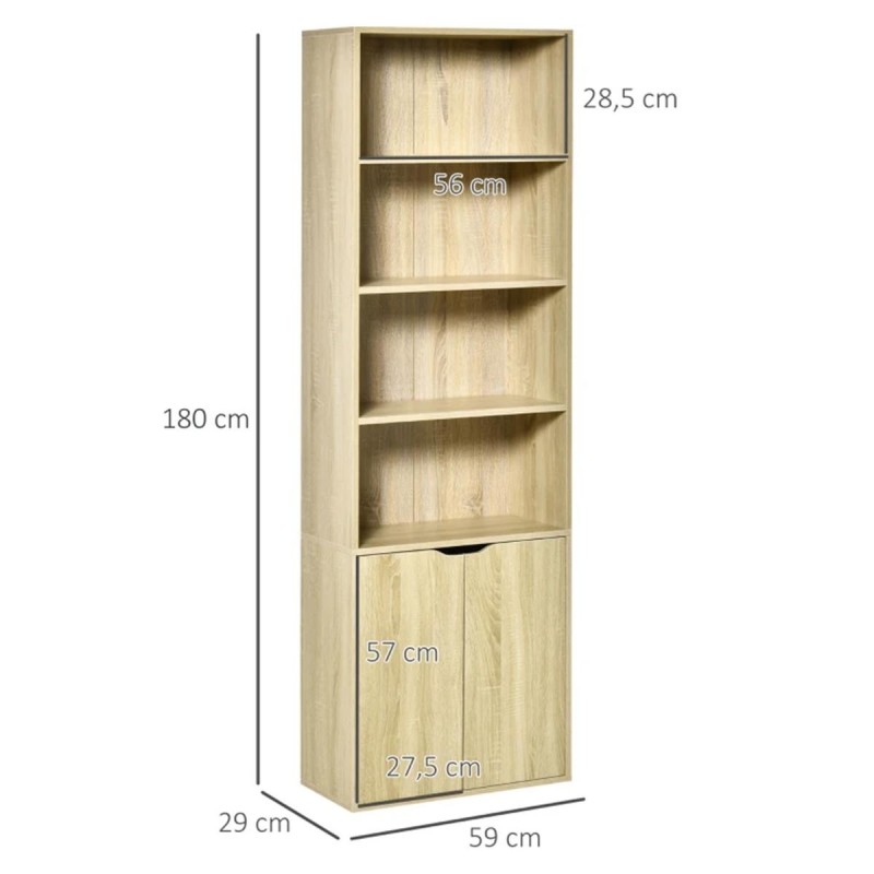 Estantería EUREKA, en Madera color Haya