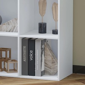Estantería PODIUM, 91,5x29,5x91,5 cm, En madera color Blanco