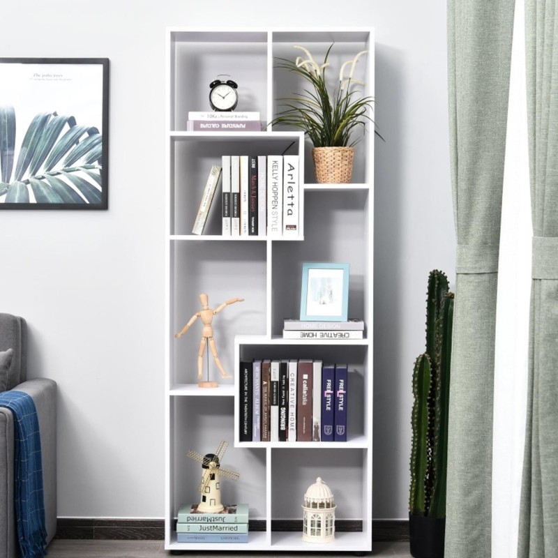 Estantería DISA, Diseño Moderno, en Madera color Blanco