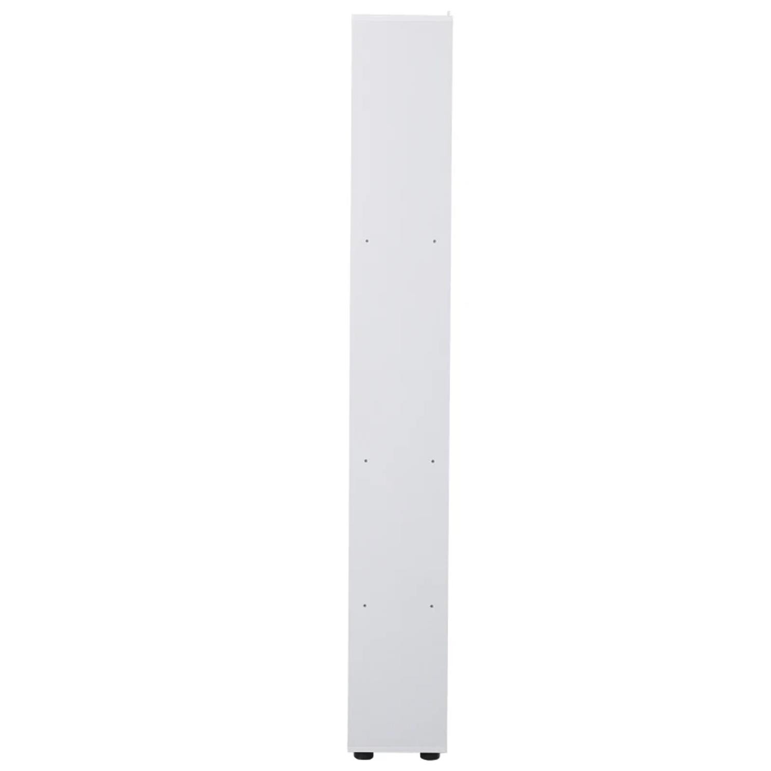 Estantería DISA, 70x24x178 cm, Diseño Moderno, en Madera color Blanco