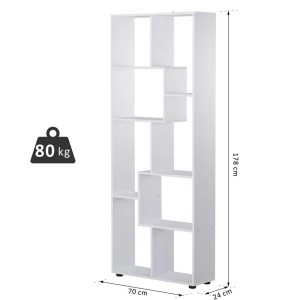 Estantería DISA, Diseño Moderno, en Madera color Blanco