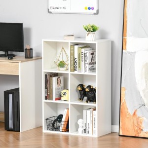 Estantería BELI, 65x30x97 cm, en Madera, color Blanco