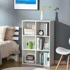 Estantería BELI, 65x30x97 cm, en Madera, color Blanco