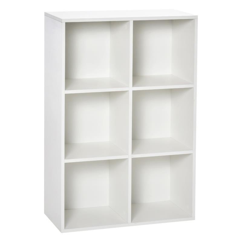 Estantería BELI, 65x30x97 cm, en Madera, color Blanco