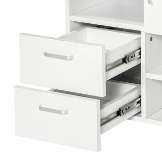 Mueble auxiliar con ruedas TITAN, diseño moderno y funcional, en madera color Blanco 2