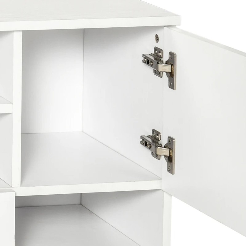 Mueble auxiliar con ruedas TITAN, diseño moderno y funcional, en madera color Blanco