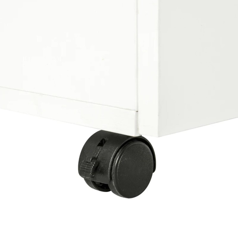 Mueble auxiliar con ruedas TITAN, diseño moderno y funcional, en madera color Blanco